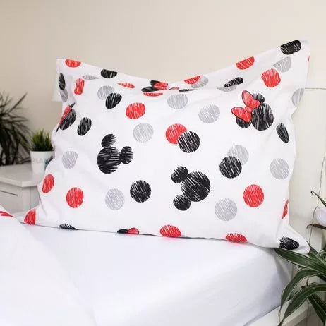 Disney Minnie & Mickey mouse dekbedovertrek - Eenpersoons - 140 x 200 + 70 x 90 cm - Katoen