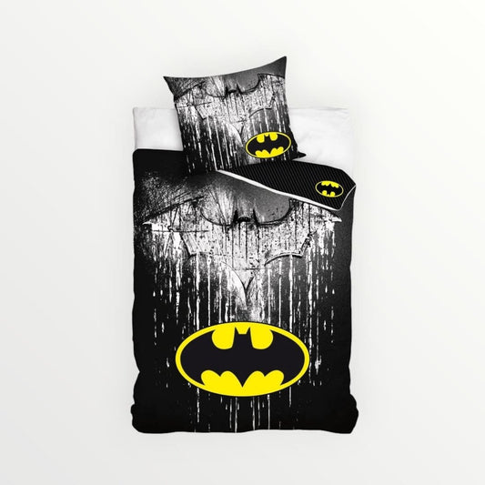 Batman dekbedovertrek Danger - Eenpersoons - 140 x 200 + 60 x 70 cm - Katoen - Beddengoedparadijs