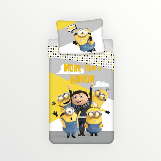 Minions dekbedovertrek More Minions - Eenpersoons - 140 x 200 + 70 x 90 cm - Katoen - Beddengoedparadijs