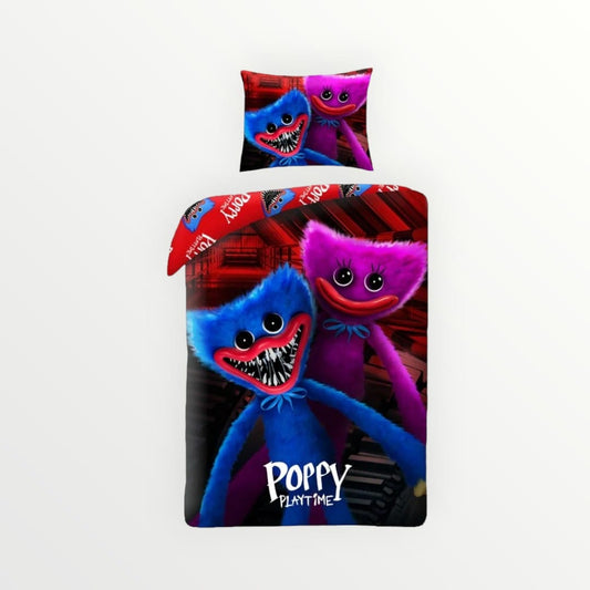 Poppy Playtime dekbedovertrek Are you ready - Eenpersoons - 140 x 200 + 70 x 90 cm - Katoen - Beddengoedparadijs